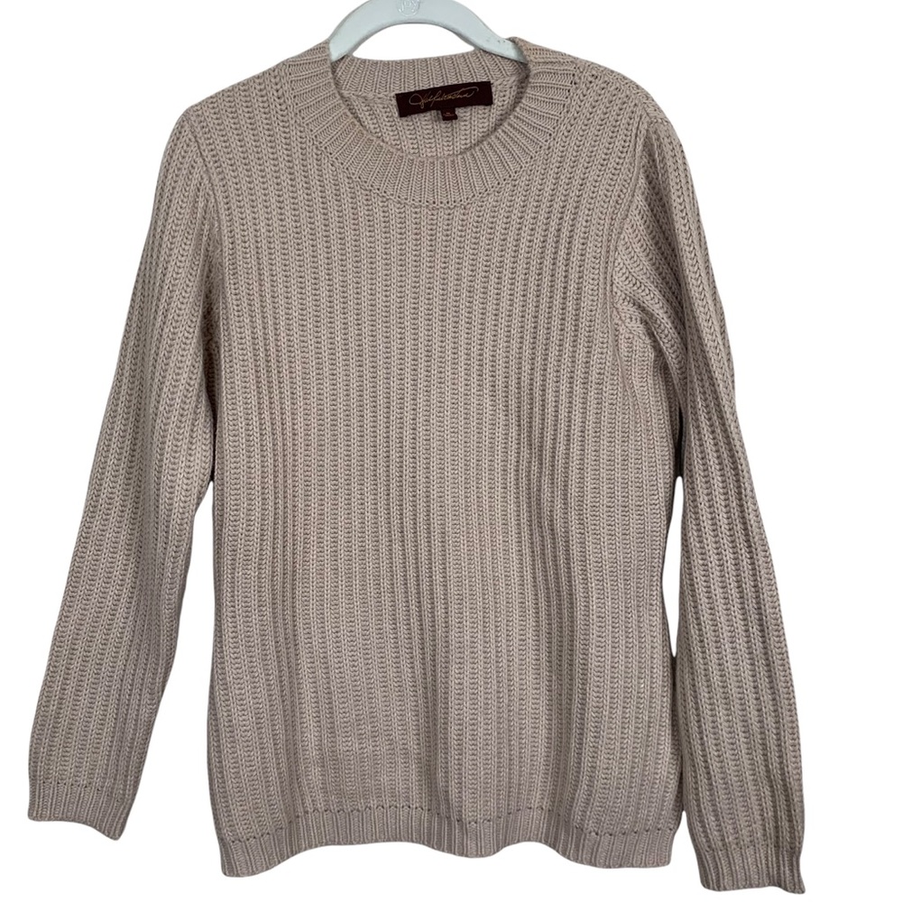 Halfulrnstun Beige Chunky Knit Sweater M